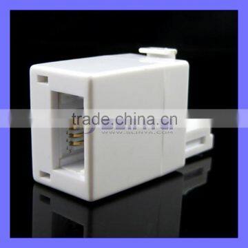 UK TELEPHONE PHONE BT PLUG TO RJ11 SOCKET ADAPTER CONVERTER MODEM FAX