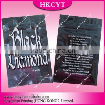 Customized Bags Black Diamond Herbal Incense Bag