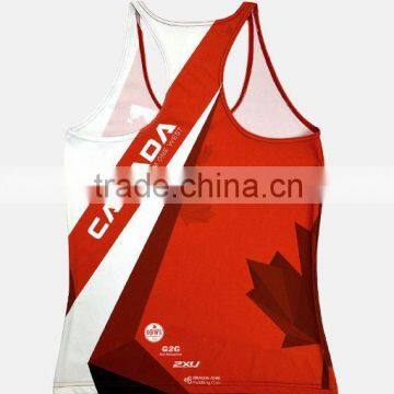 Custom Ladies Sublimation Tank top/Digital printing singlet/3d printing top