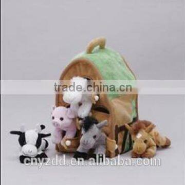 pet house toy/plush animal farm house/plush pet house