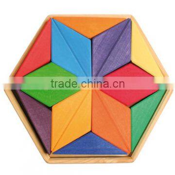 different colored kids diy wooden jigsaw puzzle