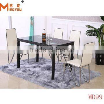 cheap price modern dinning table in glass