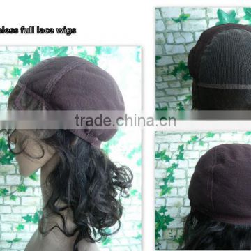 brazilian Human hair Glueless cap full lace wig