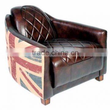 Retro Unique style Union Jack Leather Sofa