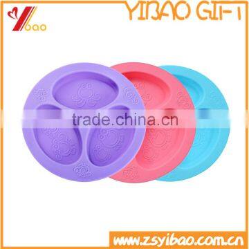 3 Holes Food Grade Baby Silicone Feeding Bowl