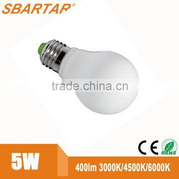 High Quality new products E27/B22 5W Aluminum LED globe bulbs