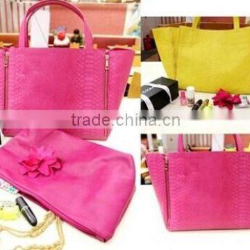 2015 Hot Selling 3D Fluore Scence Snake Pattern of PU Leather for Bag A1397 photo-4