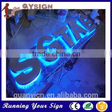 Super popular back lit mirror stainless steel letters signboard