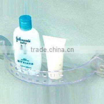 PS Plastic Bathroom Shampoo holder rack with Suction