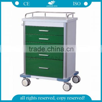 AG-GS001 With five drawers metal frame hospital trolley nursing furniture