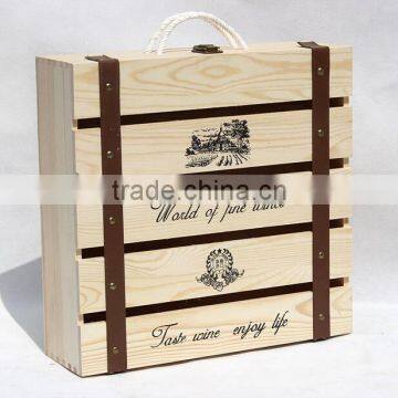 Wholesale Custom Unfinished Wood Wine Gift Box