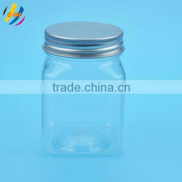 Good quality plastic PET food jar with Aluminum screw cap