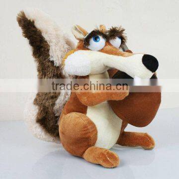 OEM stuffed toys Factory/Cute squirrel scott plush toy custom