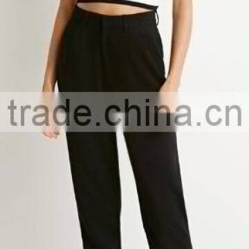 High Quality Casual New Arrival Women Black Flared Trousers Casual Pants photo-2