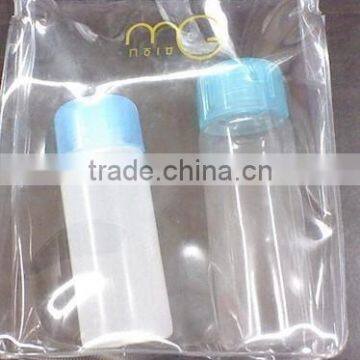 custom printed clear zipper plastic pouch