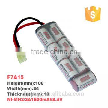 Wholesale Price Customized Ni-MH 2/3A 1500mAh 8.4V Battery+ Rechargeable Industrial Battery (F7A15)