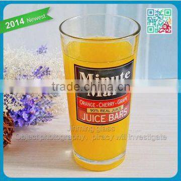 Transparent large capacity juice glass cup Minute Maid decal logo juice bars summer lunch tableware glassware