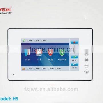 home security system 7 inch color screen Indoor display video door phone touch button