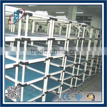 Coating plastic pipe for pipe rack system