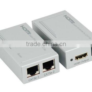 High Quality HDMI Extender 60M by Single cat 5e/6 Supprot 3D 1080P