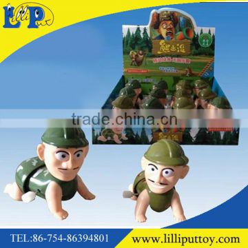 Promotional novelty cartoon plastic wind up climbing doll toy