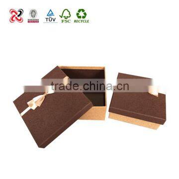 Handmade Paper Big Lots Jewelry Box/ Brown Custom Jewelry Display Case For Accessories