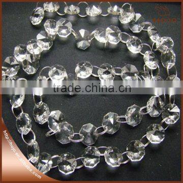 Crystal link chandlier parts octagon acrylic beaded chains garland 14cm                        
                                                Quality Choice