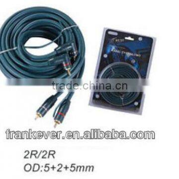 Golden plated PVC 2R to 2R CCA Auto interconnects