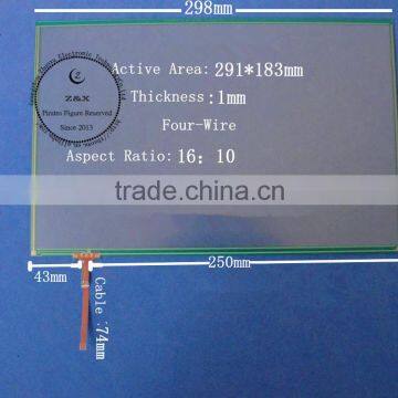 New original 13.3 inch 4 Wire 16:10 Resistive Touch Screen Panel N010-0554-X265/01