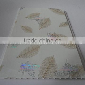 the beatiful hot stamping foil PVC ceiling and wall panel in China