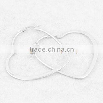 316L stainless steel hoop heart shape earrings