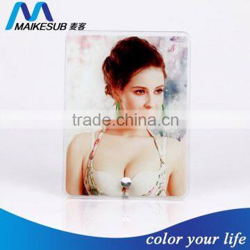 Sublimation crystal photo frame with rectangle shape