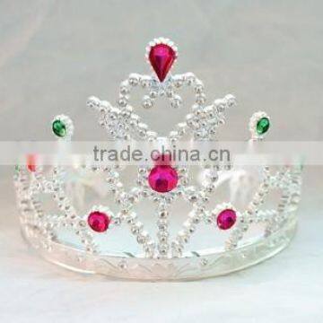 9cm Highx12cm Diameter Metallic Silver Plastic Tiara Princess Tiaras and Crowns photo-6