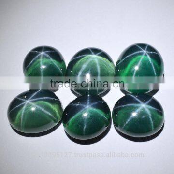 104.85 Ct Emerald Green Star Sapphire 6 Rays Lab Created Stone