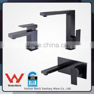 Brass black bathroom mixers faucets,kitchen tap black watermark