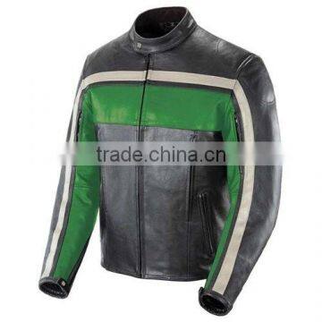 Men's Perfecto Style Motorcycle Leather Jacket / Green Leather Jacket