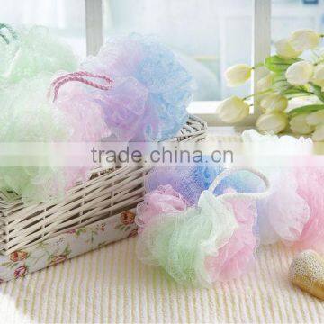 wholesalecoll ball bath towel bath sponge flower scrubber body cleaing mesh shower wash ponge