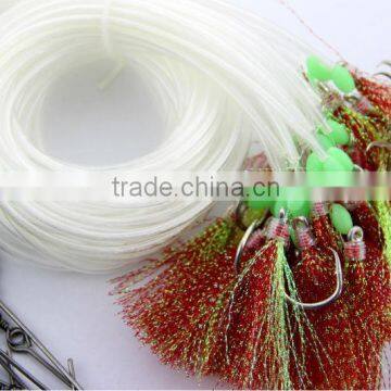 The New 2016 Japan Fishing Hooks 25pcs/1 Bag Longline Traces Flasher Tubing Hook 50cm Fishhook Lure Hook for Fishing photo-2