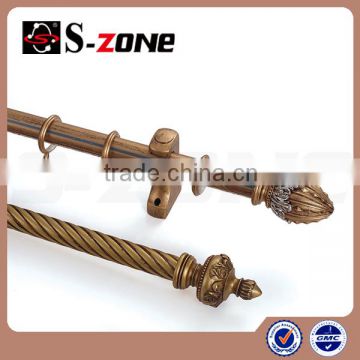 curtain rod and accessories with decorative glass curtain rod finial