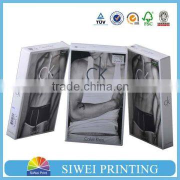 Strong corrugated paper underwear packaging box for men with your logo printing                        
                                                Quality Choice