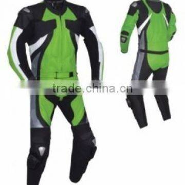 Leather Motorbike Suit B/G