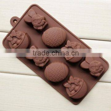 Classic tradional factory direct sale easter chocolate mould rabbit chocolate silicone easter mould