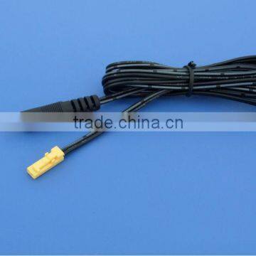 LED cabinet lighting connectors with DC Jack 2.1*5.5mm female plug in 22AWG black cable