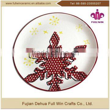 Hot Selling Lead-free Christmas Ceramic Manufactures Dolomite Ceramic Dinner Dish And Ceramic Plate