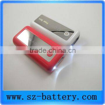 factory direct sale power bank with LED light