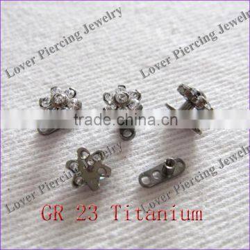 Hot Selling Flower Design Gr23 Titanium Unique Dermal Anchor Piercing [DA-096A]