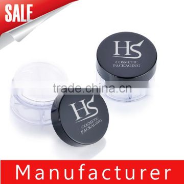 Hot sale empty black cosmetic jars plastic