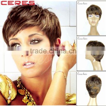 short bob wigs for black women high resistant Japanese fiber synthetic hair wig F color ombre 4/30