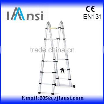 Telescopic Aluminum Ladder Aluminium Double Sided Telescopic Ladder With EN131
