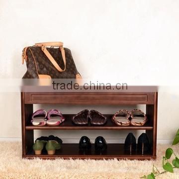 2015 FSC the latest antique solid wood living room shoe rack